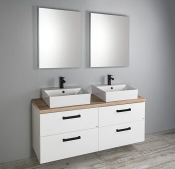 AQUALINE - VEGA doska pod umývadlo 145x45cm, dub platin VG750