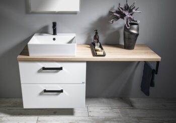 AQUALINE - VEGA doska pod umývadlo 145x45cm, dub platin VG750