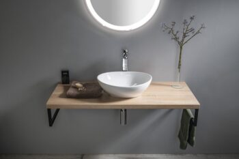 AQUALINE - VEGA doska pod umývadlo 145x45cm, dub platin VG750