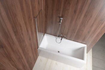 AQUALINE - VILMA vaňová zástena 600x1400 chrom, číre sklo AQ6014