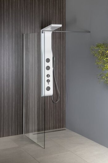 AQUALINE - WALK-IN stena na inštaláciu na múr so vzperou, jednodielna, 1000 sklo číre WI101