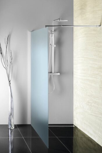 AQUALINE - WALK-IN stena na inštaláciu na múr so vzperou, jednodielna, 700 Brick sklo WI070