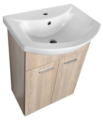 AQUALINE - ZOJA umývadlová skrinka 50,5x74x30cm, dub platin 51057