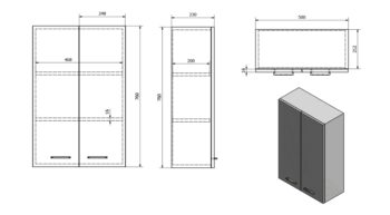 AQUALINE - ZOJA/KERAMIA FRESH skrinka horná 50x76x23cm, biela 51302