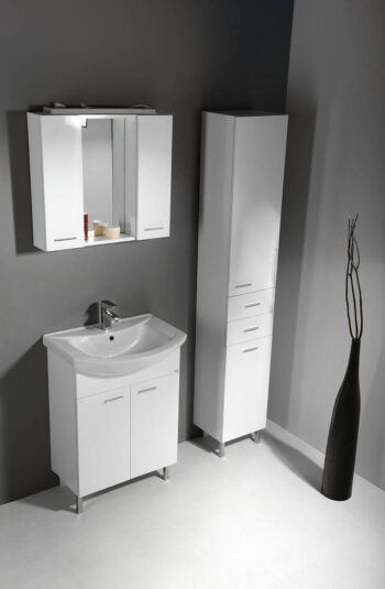 AQUALINE - ZOJA/KERAMIA FRESH skrinka vysoká s košom 35x184x29cm, biela 51230