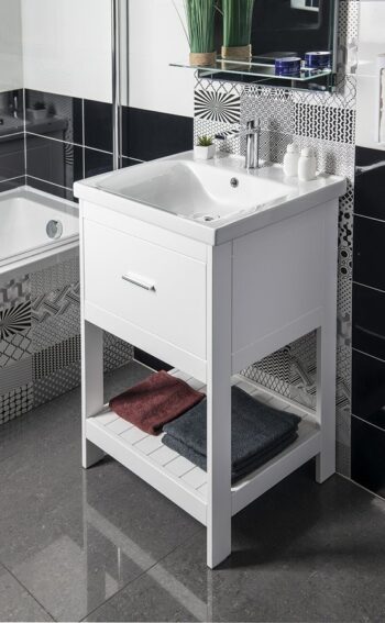AQUALINE - ZUNO 55 keramické umývadlo nábytkové 55x45cm, biela 9055