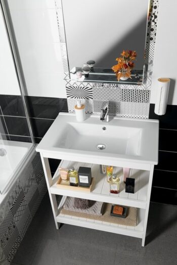 AQUALINE - ZUNO 75 keramické umývadlo nábytkové 75x45cm, biela 9075
