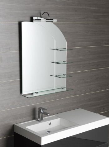 AQUALINE - Zrkadlo WEGA s policami 65x90cm 65028