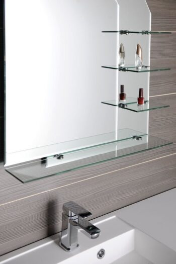 AQUALINE - Zrkadlo WEGA s policami 65x90cm 65028