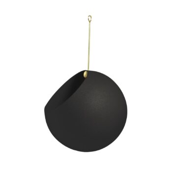 AYTM Globe kvetináč, závesný, Ø 17 cm, čierny, hliník