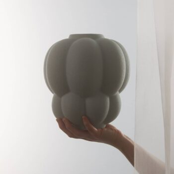 AYTM Váza Uva, keramika, zelená, Ø 26 cm, tvar hroznový
