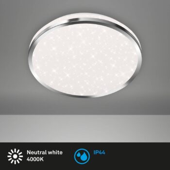 Acorus LED stropné svietidlo, IP44, dekor hviezdy, Ø 28 cm
