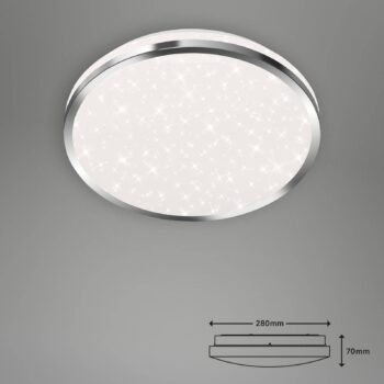 Acorus LED stropné svietidlo, IP44, dekor hviezdy, Ø 28 cm