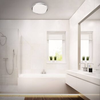 Acorus LED stropné svietidlo, IP44, dekor hviezdy, Ø 33 cm