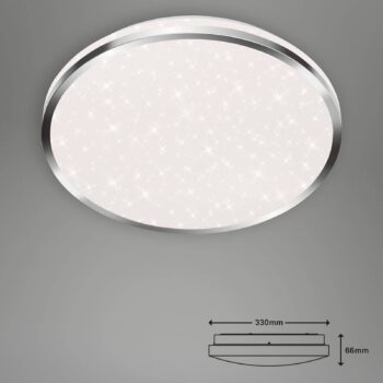 Acorus LED stropné svietidlo, IP44, dekor hviezdy, Ø 33 cm