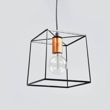 Agatha – závesná lampa s kovovým rámom