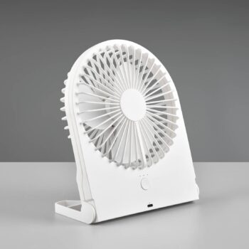 Akumulátorový stolný ventilátor Breezy, biely, tichý