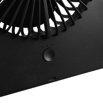 Akumulátorový stolný ventilátor Breezy, čierny, tichý