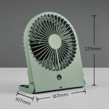 Akumulátorový stolný ventilátor Breezy, pistáciovo zelený, tichý
