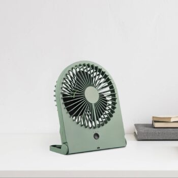 Akumulátorový stolný ventilátor Breezy, pistáciovo zelený, tichý