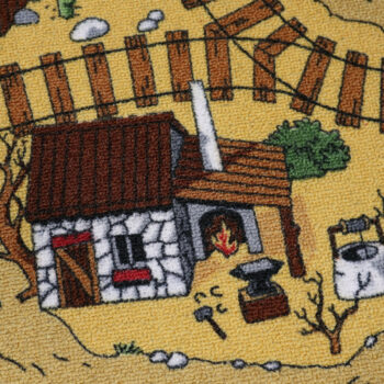 AladinWorld Expres, Detský kusový koberec Western kruh, 200x200 (priemer) kruh, viacfarebná, detská izba