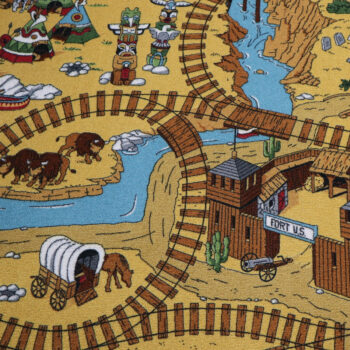 AladinWorld Expres, Detský kusový koberec Western kruh, 400x400 (priemer) kruh, viacfarebná, detská izba