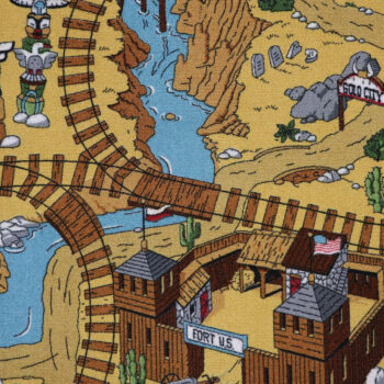AladinWorld Expres, Detský kusový koberec Western kruh, 400x400 (priemer) kruh, viacfarebná, detská izba