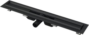 Alcadrain 1 - Alcadrain Podlahový žľab s okrajom pre perforovaný rošt, čierna-mat APZ101BLACK-850 APZ101BLACK-850