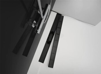 Alcadrain 1 - Alcadrain Podlahový žľab s okrajom pre perforovaný rošt, čierna-mat APZ10BLACK-750M APZ10BLACK-750M