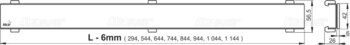 Alcadrain 1 - Alcadrain Podlahový žľab s okrajom pre plný rošt APZ106-1050 APZ106-1050