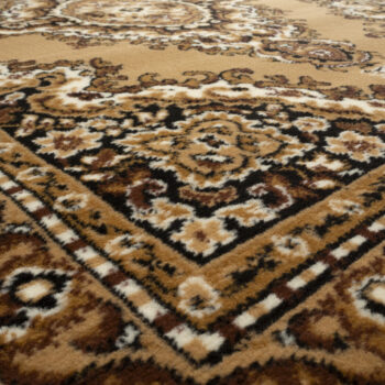 Alfa Carpets, Behúň na mieru TEHERAN T-102 beige, šíre 120 cm, béžová, chodba / predsieň