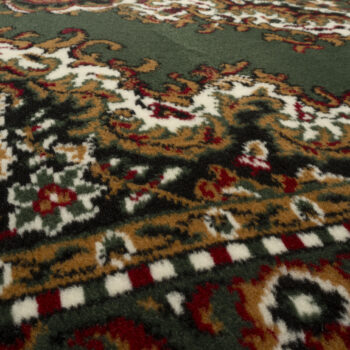 Alfa Carpets, Behúň na mieru TEHERAN T-102 green, šíre 120 cm, zelená, chodba / predsieň