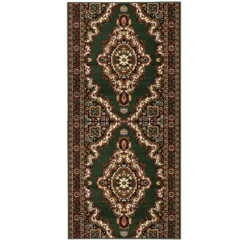 Alfa Carpets, Behúň na mieru TEHERAN T-102 green, šíre 120 cm, zelená, chodba / predsieň