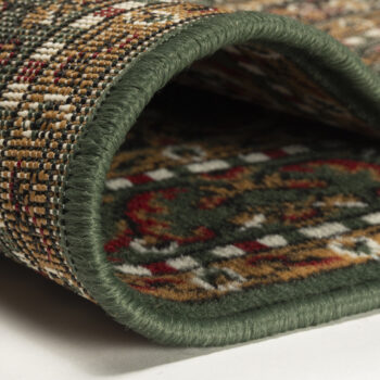 Alfa Carpets, Behúň na mieru TEHERAN T-102 green, šíre 120 cm, zelená, chodba / predsieň