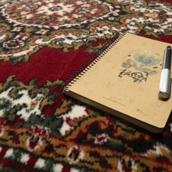 Alfa Carpets, Behúň na mieru TEHERAN T-102 red, šíre 120 cm, červená, chodba / predsieň