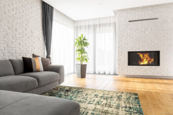 Alfa Carpets, Kusový koberec Betón blue, 60x110, modrá, viacfarebná, chodba / predsieň