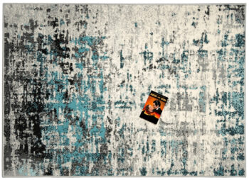 Alfa Carpets, Kusový koberec Betón blue, 60x110, modrá, viacfarebná, chodba / predsieň