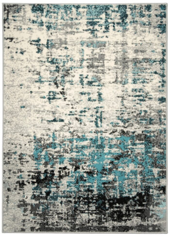 Alfa Carpets, Kusový koberec Betón blue, 60x110, modrá, viacfarebná, chodba / predsieň