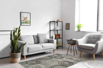 Alfa Carpets, Kusový koberec Circles grey, 160x230, šedá, chodba / predsieň