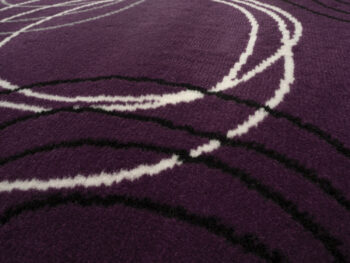 Alfa Carpets, Kusový koberec Circles lila, 160x230, fialová, chodba / predsieň