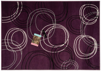 Alfa Carpets, Kusový koberec Circles lila, 80x150, fialová, chodba / predsieň