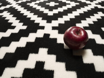 Alfa Carpets, Kusový koberec Gloria new black/cream, 120x170, čiernobiela, chodba / predsieň