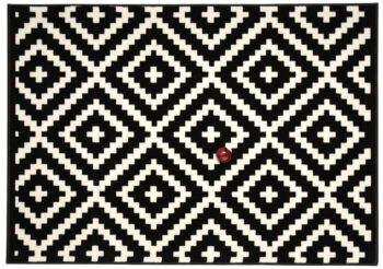 Alfa Carpets, Kusový koberec Gloria new black/cream, 190x280, čiernobiela, chodba / predsieň