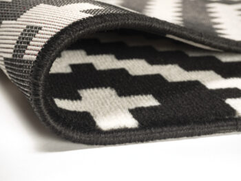 Alfa Carpets, Kusový koberec Gloria new black/cream, 190x280, čiernobiela, chodba / predsieň