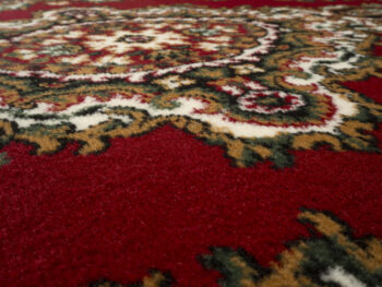Alfa Carpets, Kusový koberec TEHERAN T-102 red kruh, 160x160 (priemer) kruh, červená, chodba / predsieň