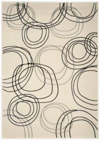 Alfa Carpets, TRHÁK: Kusový koberec Circles cream, 160x230, béžová, chodba / predsieň