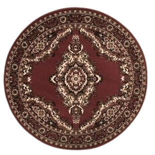Alfa Carpets, TRHÁK: Kusový koberec TEHERAN T-102 brown kruh, 190x190 (průměr) kruh, hnedá, chodba / predsieň