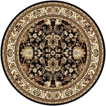 Alfa Carpets, TRHÁK: Kusový koberec TEHERAN T-117 brown kruh, 190x190 (průměr) kruh, hnedá, chodba / predsieň