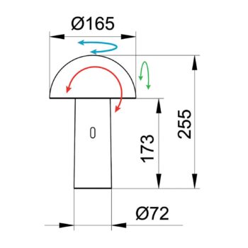 Aluminor Capsule stolná LED lampa, mobilná, biela