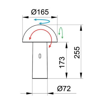 Aluminor Capsule stolná LED lampa, mobilná, ružová